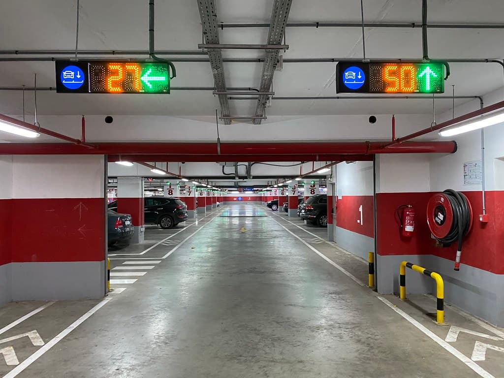 underground parking garage